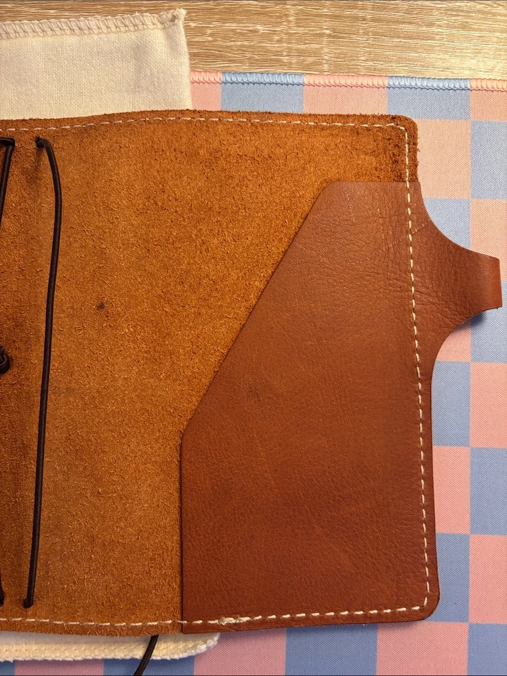 Chic Sparrow A6 Cascade Kody Tan Leather Traveler's Notebook Planner Cover - Picture 14 of 16